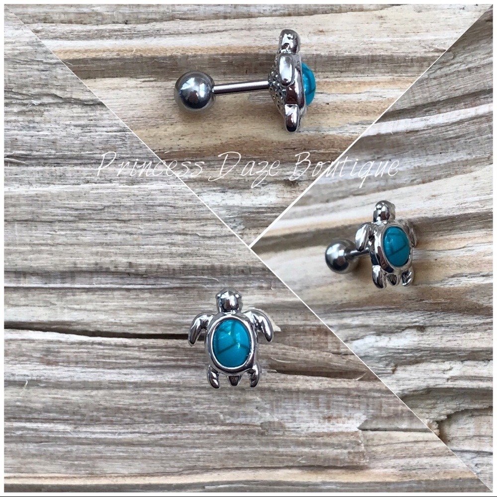 Wild‎ Marine Turtle Cartilage/ Tragus Earring